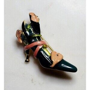 KJL Kenneth Jay Lane Brooch High Heel Calla Lilly